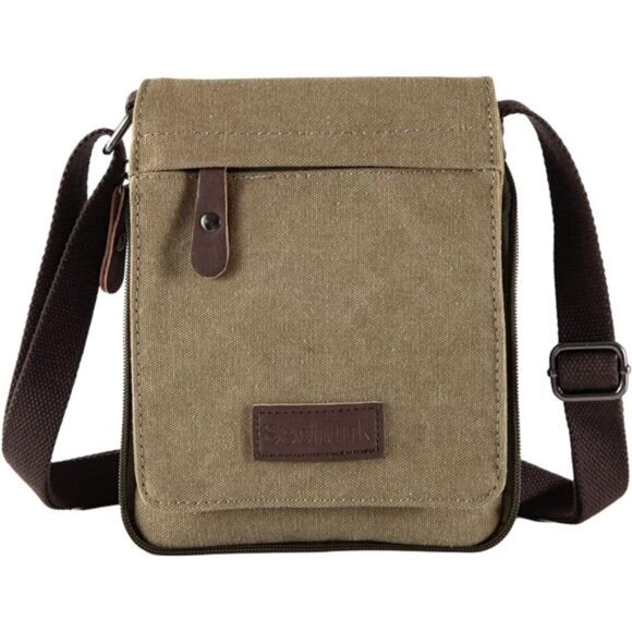 Vintage Canvas Messenger Cross body bag Shoulder bag - Picture 1 of 8